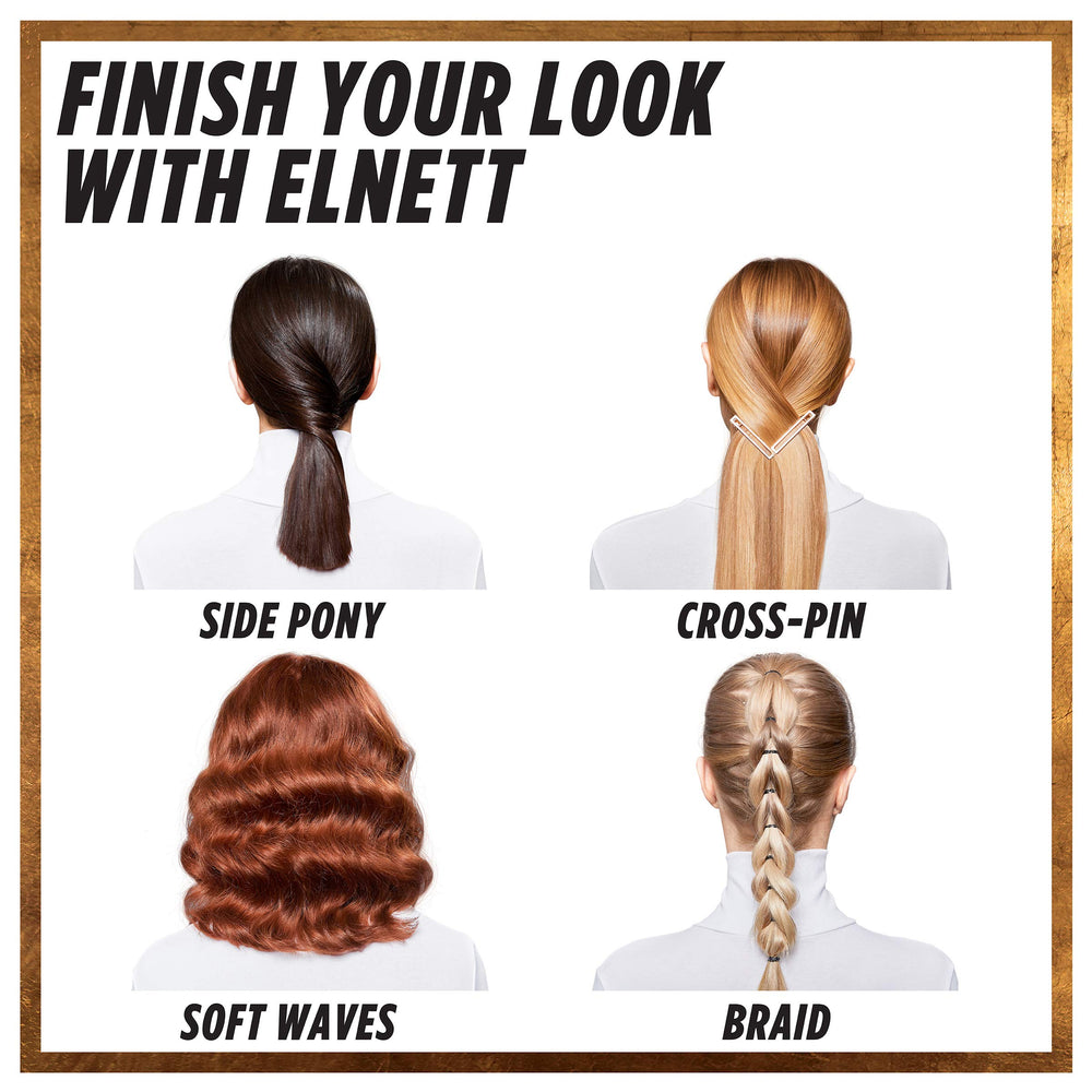 L'Oreal Paris Elnett quick-dry hairspray helps you style on the go.