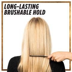 L'Oreal Paris Elnett Satin Precious Oils hairspray adds shine to glossy hair.
