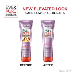 L'Oreal Paris EverPure Frizz-Defy Conditioner packaging on shelf.