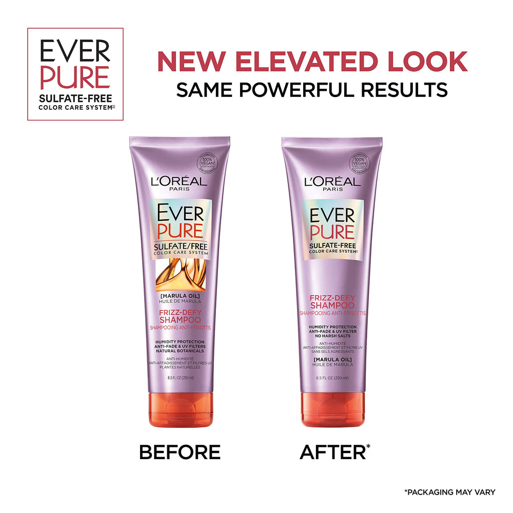 Creamy lather from L’Oréal Paris EverPure Frizz-Defy shampoo shows rich texture