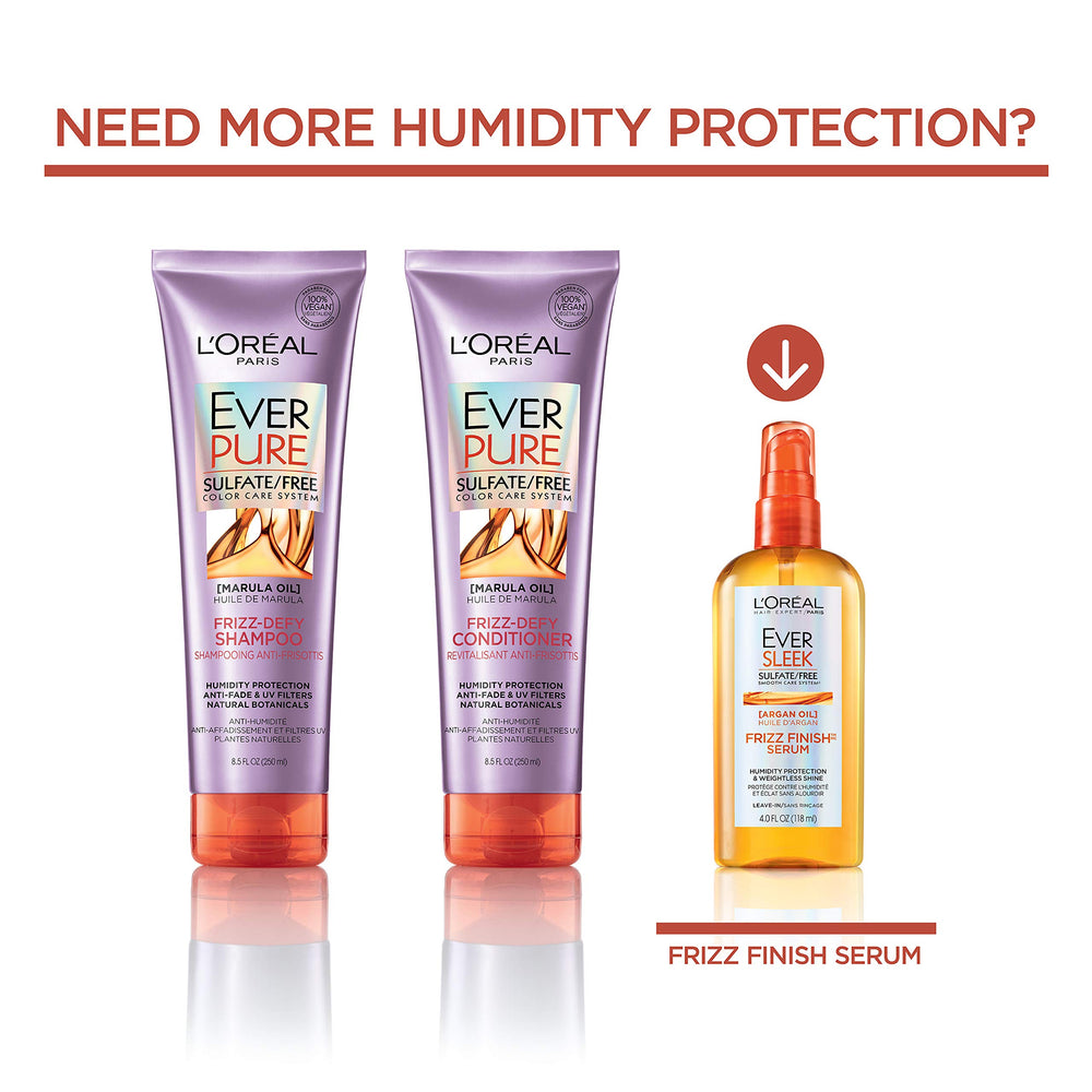 Fresh fragrance note with L’Oréal Paris EverPure Frizz-Defy bottle