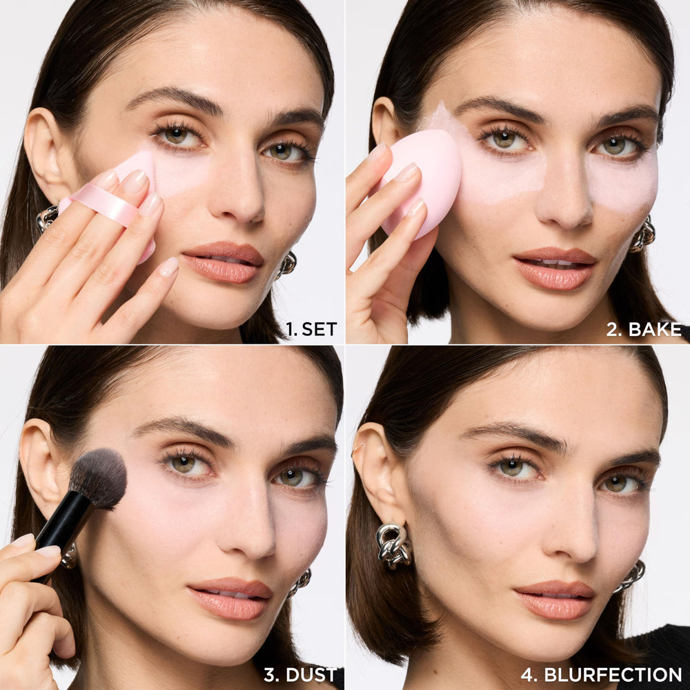 Soft matte finish look with L'Oreal Paris Infallible Blur-fection loose powder