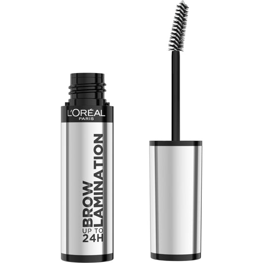 L'Oreal Paris Infallible Brow Lamination lifts brows for a fuller, natural look.