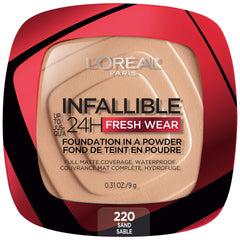 L'Oreal Paris Infallible Fresh Wear Powder bottle with a natural matte finish