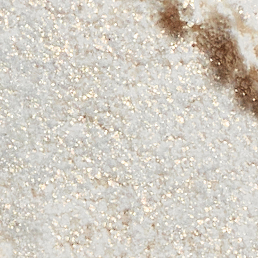 L'Oreal Paris Champagne Glow swatch with silver pearl shimmer