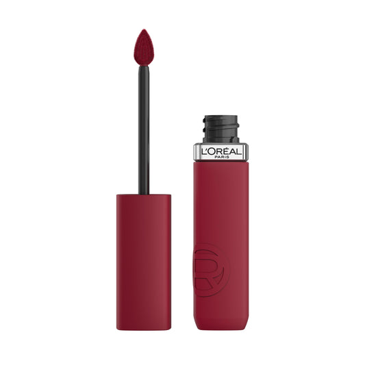 L'Oreal Paris Infallible Matte Resistance Wine Not 500 swatch showing bold color that lasts.