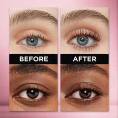 L'Oreal Paris Lash Paradise Latte Brown brush applies evenly for buildable, fuller lashes.