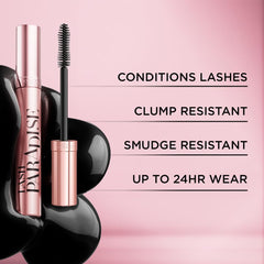 L'Oreal Paris Lash Paradise Latte Brown lashes after a volumizing, natural-feeling finish.