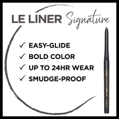 L'Oreal Paris Le Liner Signature Taupe Grey Tweed swatch showing ink-like color.
