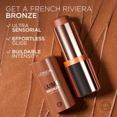 L'Oreal Paris Lumi Bronze Le Stick Soleil seamless blend into skin.