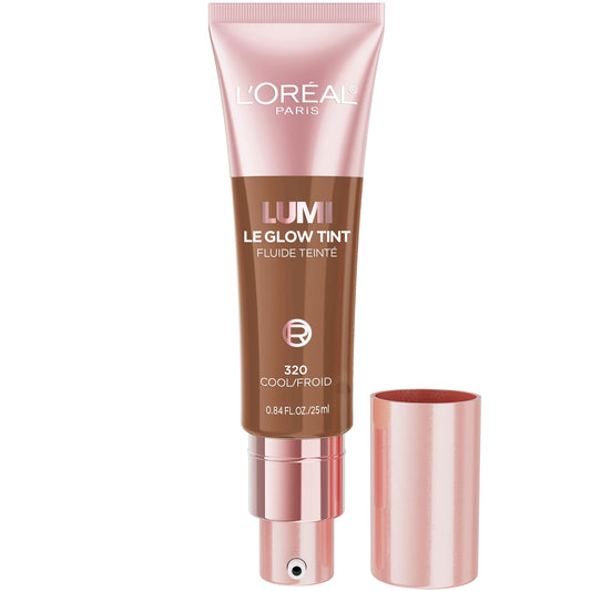 L’Oréal Paris Lumi Le Glow bottle closeup highlighting radiant tint.