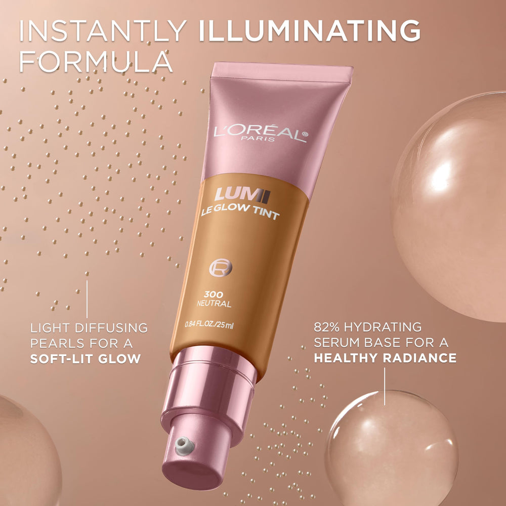 L'Oreal Paris Lumi Le Glow Skin Tint glow finish on skin for a soft look