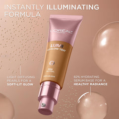 L'Oreal Paris Lumi Le Glow Skin Tint glow finish on skin for a soft look