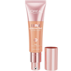 L'Oréal Paris Lumi Le Glow Tint bottle with pump for easy, breathable coverage.