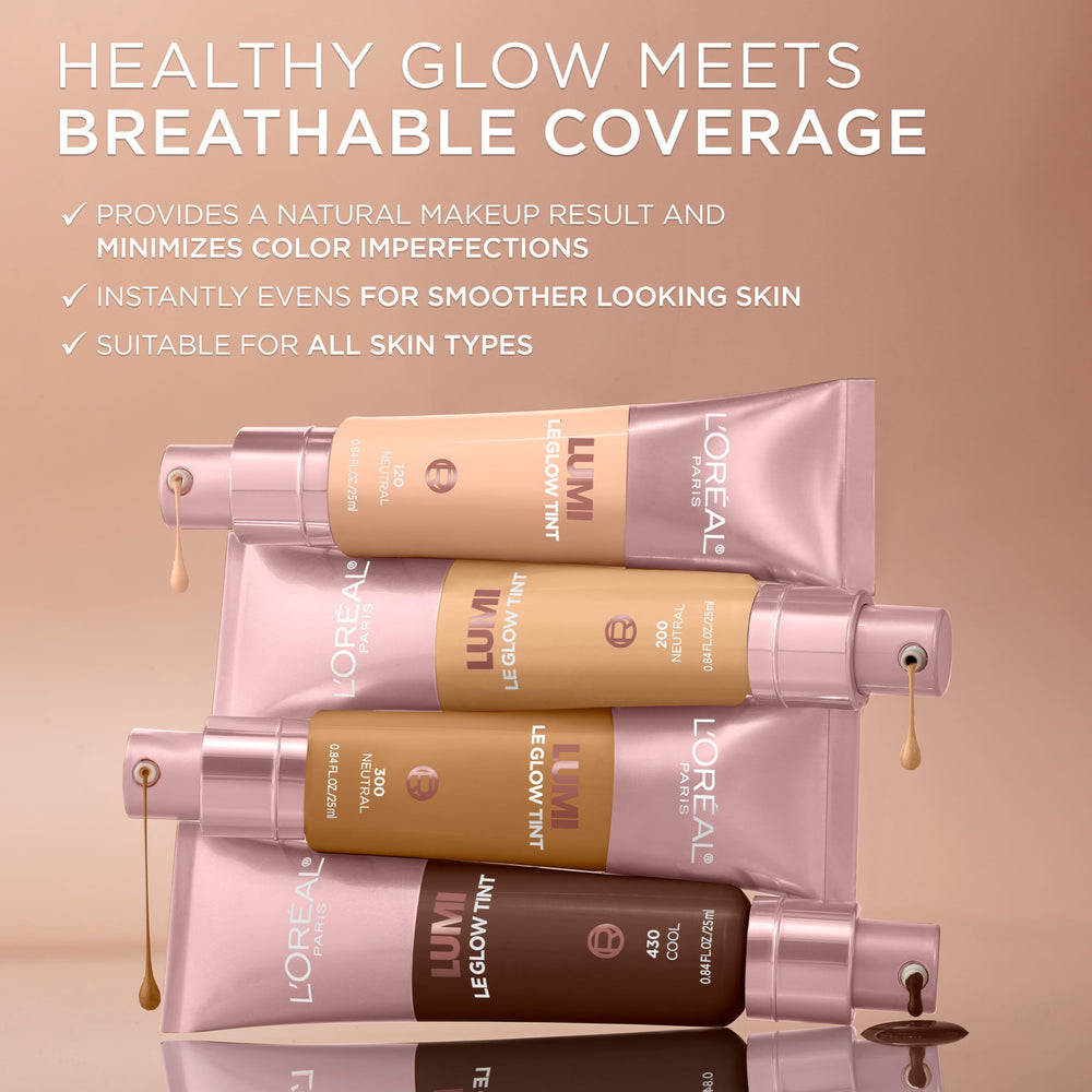 L'Oreal Paris Lumi Le Glow Tint texture appears weightless and breathable.