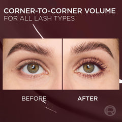 L'Oreal Paris Panorama Mascara close-up of the multi-level bristle brush for even separation.