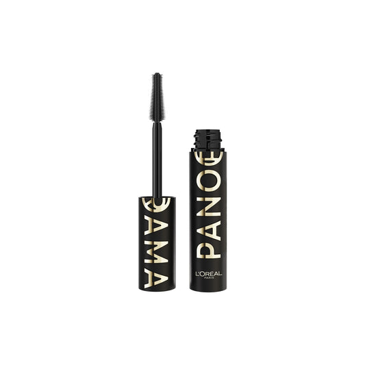 L'Oreal Paris Panorama Mascara brush close-up shows precise control for even coating.