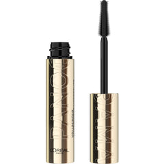 L'Oreal Paris Panorama Mascara shows fanned lashes for a wider look.