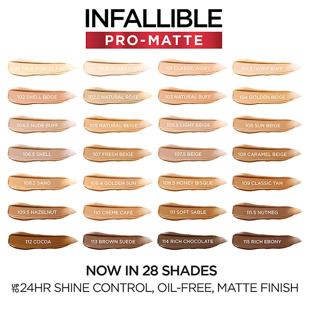 L'Oreal Paris Pro-Matte primer pairing helps prep the complexion.