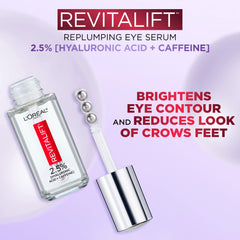 Caffeine-infused Revitalift eye serum for refreshed look