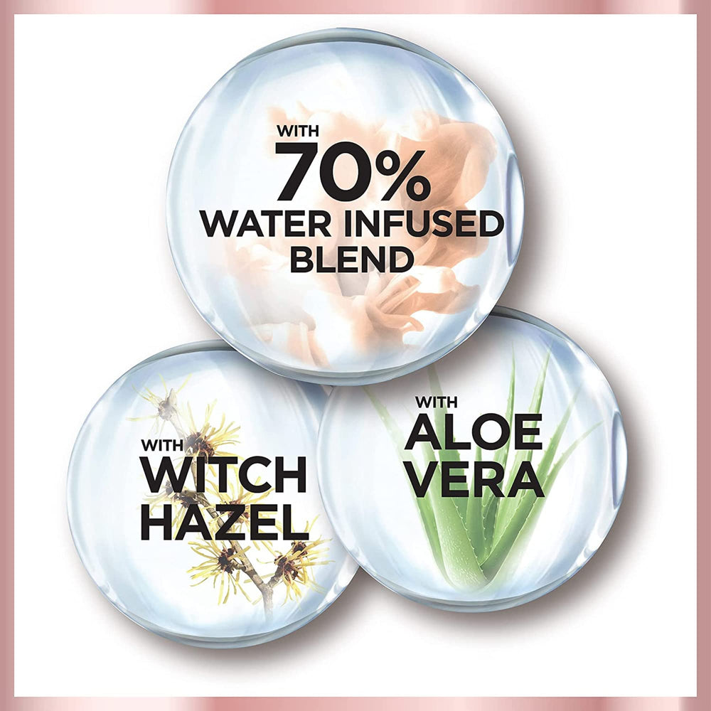 L'Oreal Paris Skin Paradise hydration glow image emphasizes 24 hour moisture