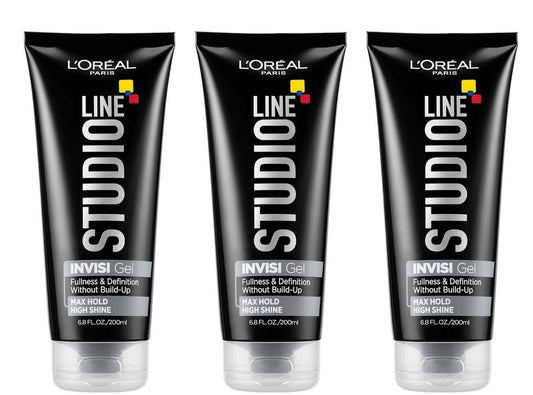 L'Oreal Paris Studio Line Invisi Gel bottle close-up showing premium styling hold