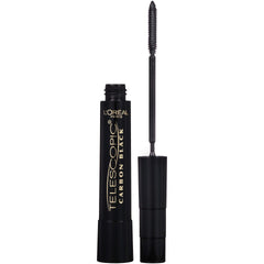 L'Oreal Paris Telescopic mascara packaging in carbon black for sleek storage.