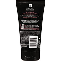 L'Oreal Paris Thermal Smoother Cream image showing smoothing before blow-dry for shine