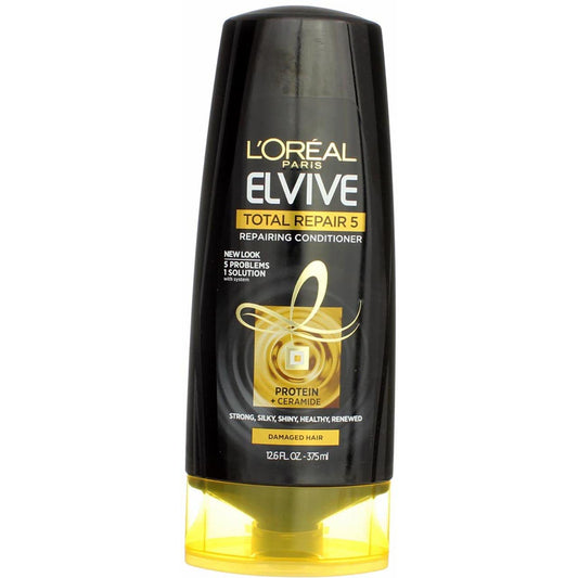 L'Oreal Paris Total Repair 5 bottle front highlights damage repair benefits