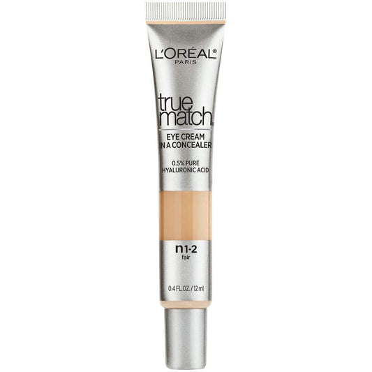 L'Oreal Paris True Match Eye Cream Concealer bottle for smooth coverage and hydration.