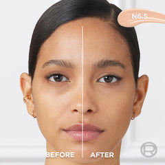 L'Oreal Paris True Match Radiant Serum Concealer applicator close-up demonstrates the flat tip for one-swipe coverage.