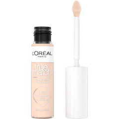 L'Oreal Paris True Match Radiant Serum Concealer bottle with flat-tip applicator for instant under-eye coverage.