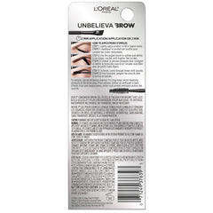 L'Oreal Paris Unbelieva-Brow swatch reveals Light Brunette shade on skin.