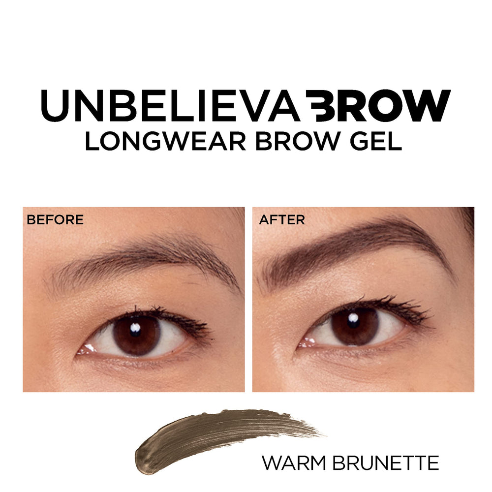 L'Oreal Paris Unbelieva-Brow packaging highlights 0.15 oz size.