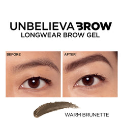 L'Oreal Paris Unbelieva-Brow packaging highlights 0.15 oz size.