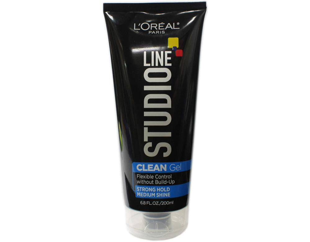 L'Oreal Studio Clean Gel Strong Hold bottle delivering flexible control without buildup.