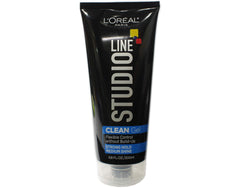 L'Oreal Studio Clean Gel Strong Hold bottle delivering flexible control without buildup.
