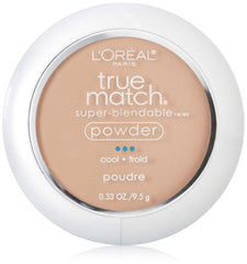 L’Oréal Paris True Match Powder Natural Ivory compact with mirror and applicator for on-the-go touch-ups.