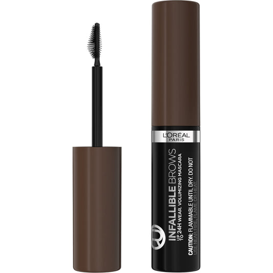 Packaging of L'Oreal Paris Infallible Brow Mascara offers portable, on-the-go convenience.