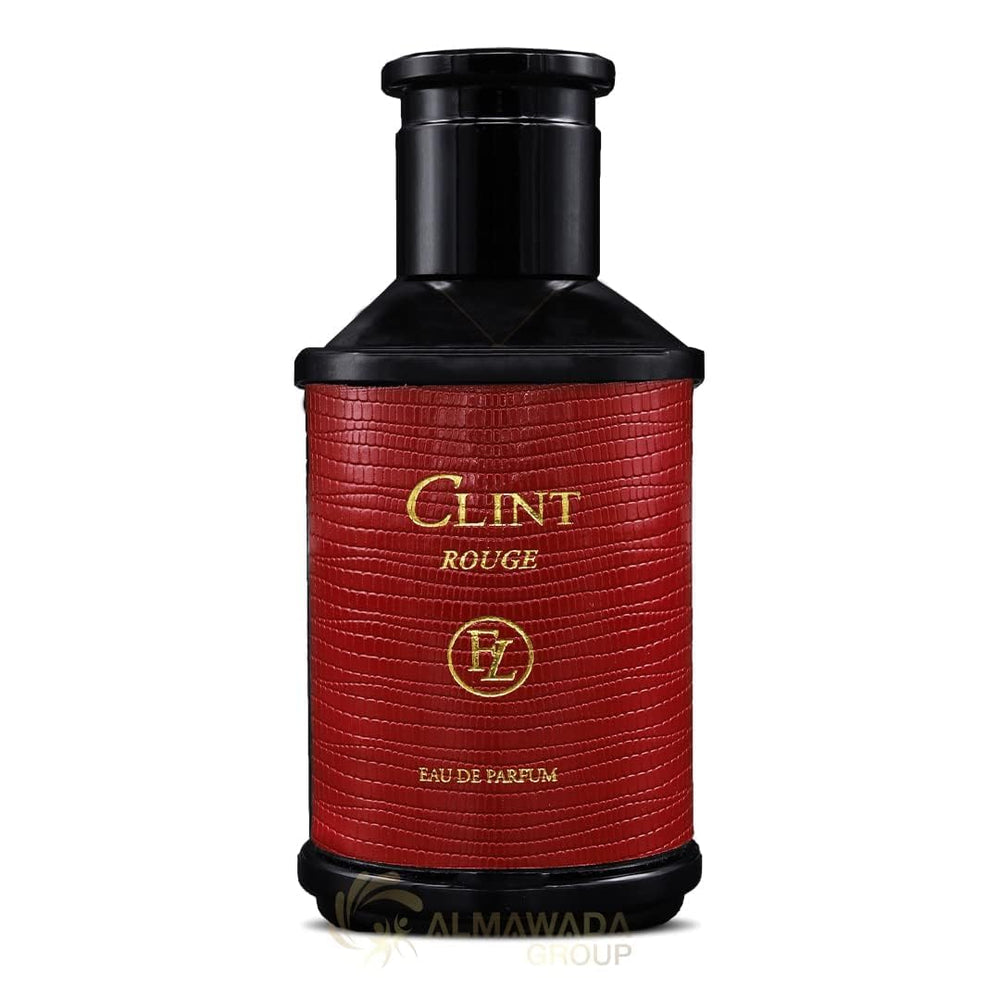 Lorientale Clint Rouge bottle front view, masculine oriental fragrance.