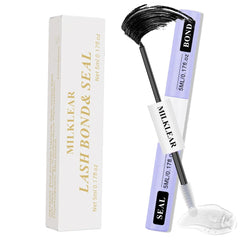 LORPURRI Lash Bond and Seal dual-ended applicator for quick at-home extension setup.