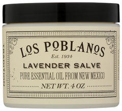 Los Poblanos lavender hand salve jar label close-up for soothing body care