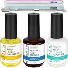 Louinstic 3-in-1 gel nail remover kit packaging for at-home use