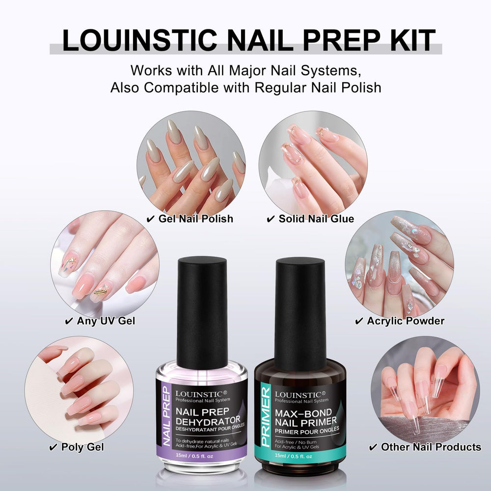 LOUINSTIC acid-free-primer-bond delivering strong adhesion without lifting.