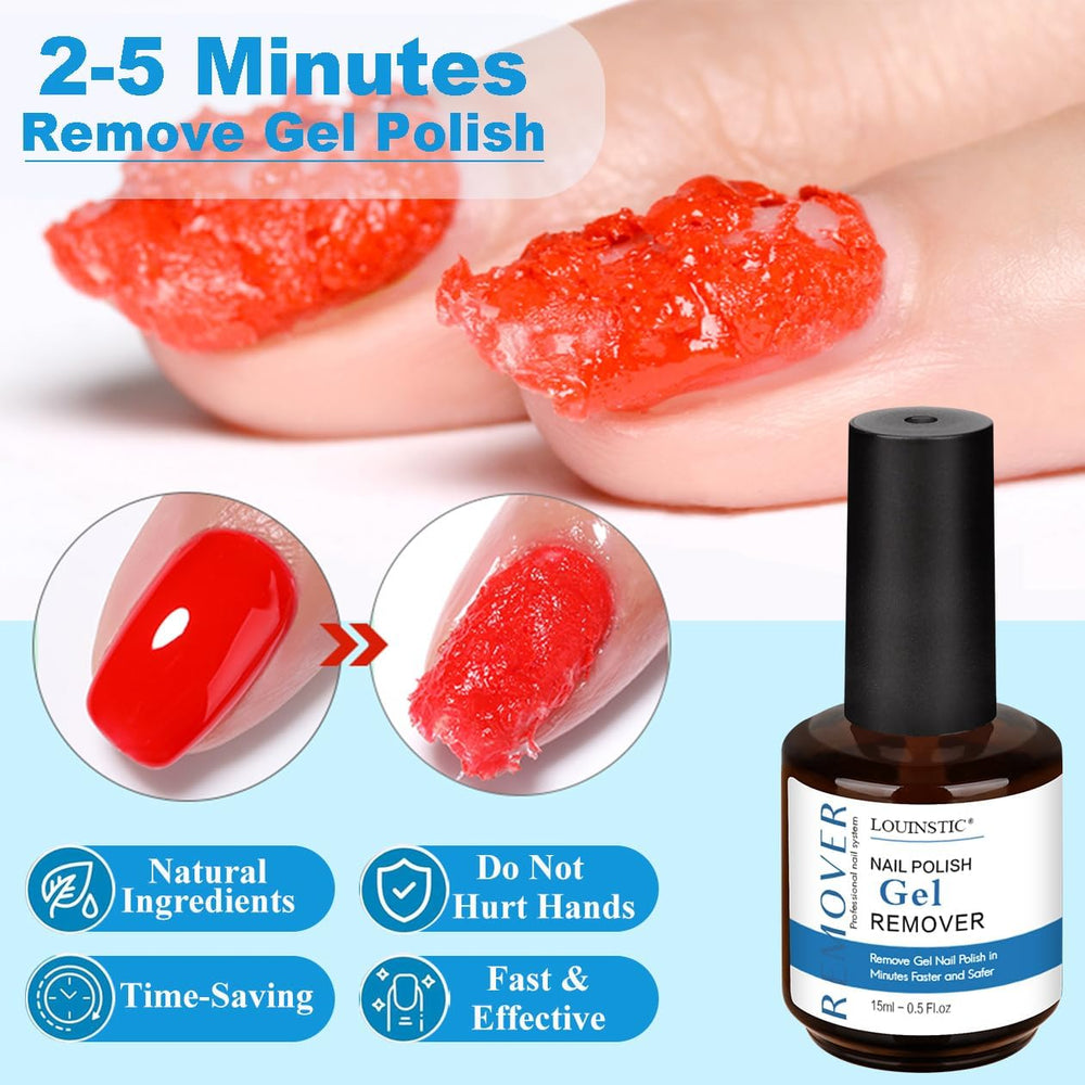 Louinstic cuticle oil bottle nourishes nails and moisturizes cuticles.