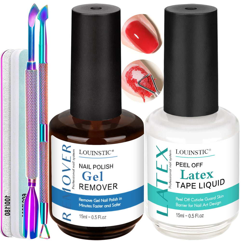 LOUINSTIC gel nail remover bottle for quick acetone-free removal