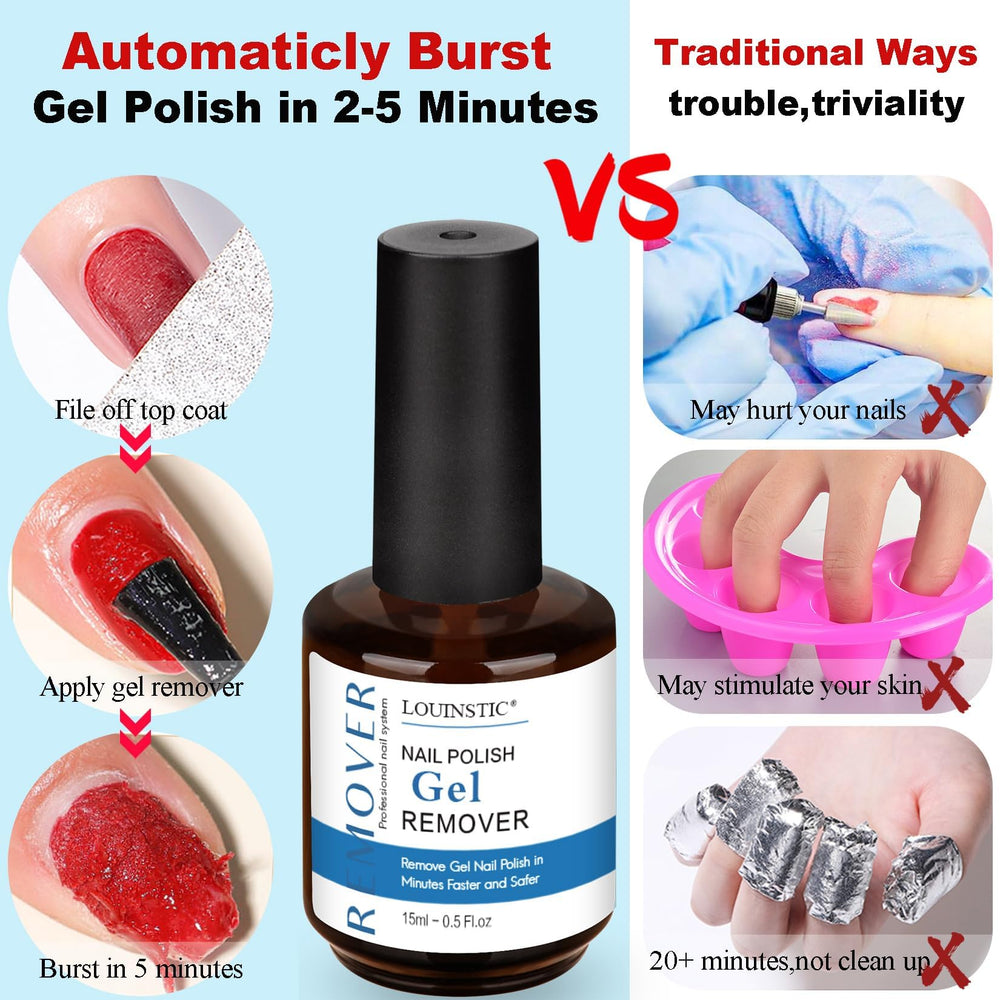 Louinstic nail polish scrapper tool helps lift gel polish easily.
