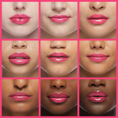 LOVB Pudding Glow on lips delivering a glossy tint with soft finish.