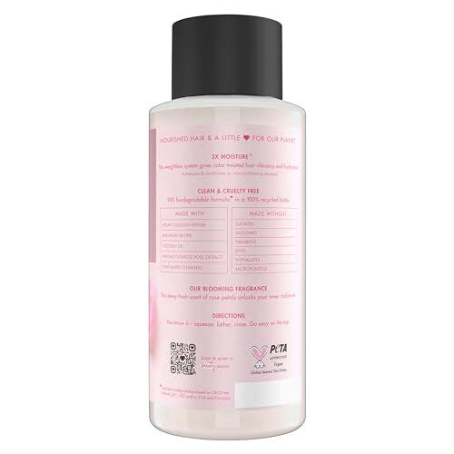Love Beauty And Planet Murumuru Butter & Rose conditioner bottle pour for detangling