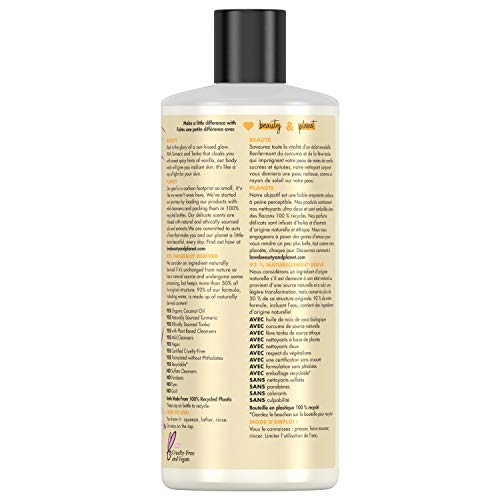 Love Beauty And Planet turmeric-tonka ingredients reveal turmeric and tonka notes.